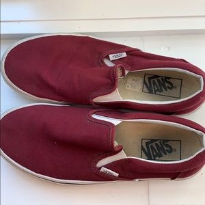 Maroon Slip on Vans